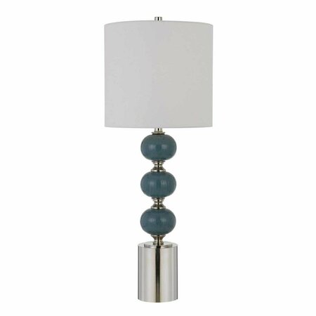 HOMEROOTS 29 in. Modern Metal Table Lamps, Blue, 2PK 476143